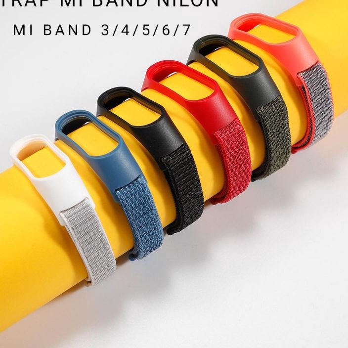 (R14✉/P♪] Strap Mi Band 7 6 5 3 4 Nilon Tali Pengganti Xiaomi Mi Band 7 Nilon Warna Warni- siaap.dik