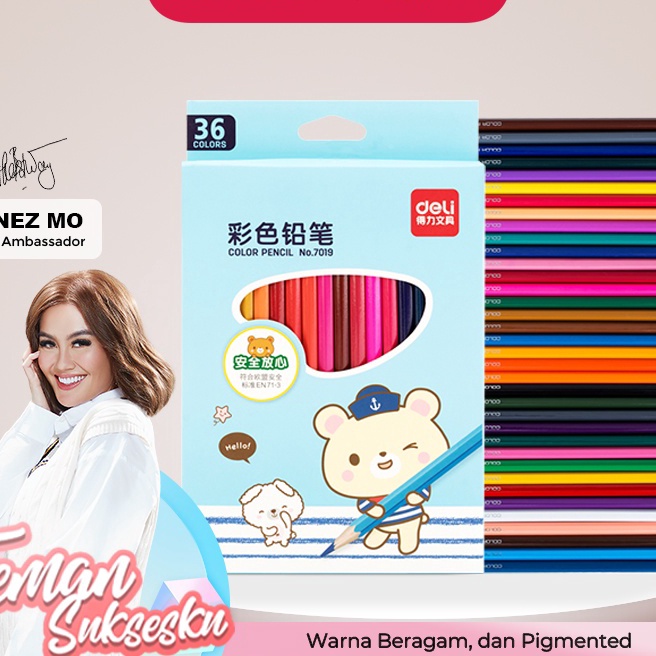 

[B-V♥✪3> Deli pensil warna 12/24/36C warna cerah, bentuk hexagonal 7016 7018 7019- siaap.dikirim.!