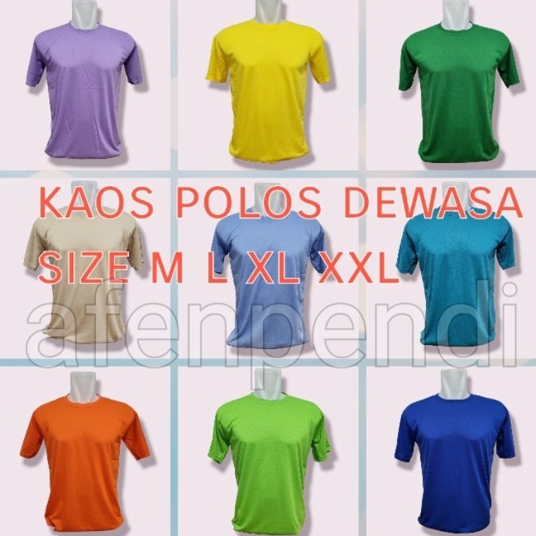 Yang dinantid2D7p kaos polos baju polos dewasa size m l xl xxl xxxl jumbo warna abu terang kuning ke