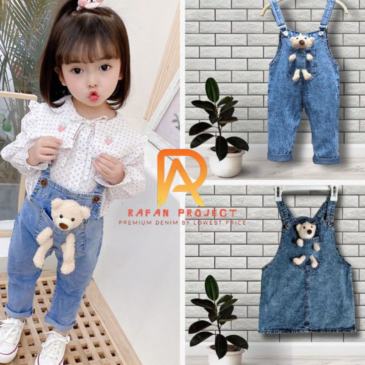 See HereFf4F9 OVERALL BONEKA ANAK | JUMPSUIT WEARPACK CELANA DAN ROK USIA 1-7 TAHUN