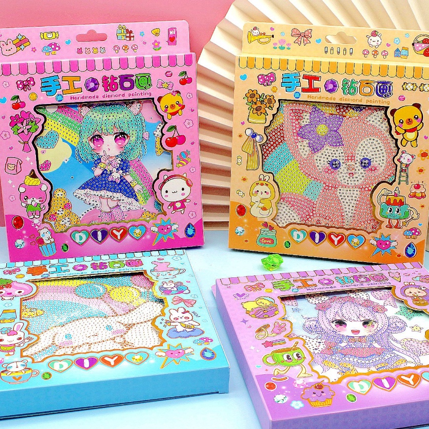 

(G-V☎☎14) STIKER DIY STICKER FRAME DIAMOND PAINTING BINGKAI LUKISAN MAINAN ANAK ANIME GIRL SERIES SANRIO + BINGKAI 17CMX17CM/ pasti.dikirim.!!