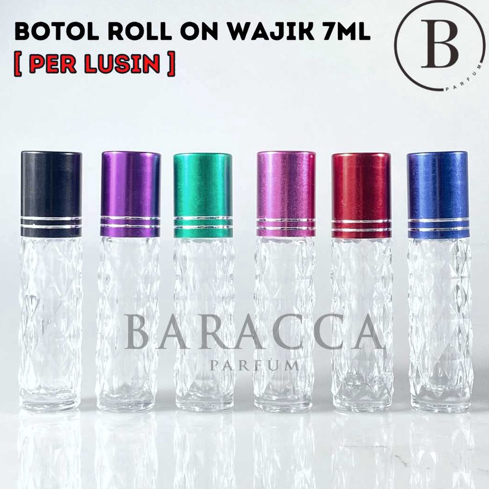 CodeUu1U5 Botol Parfum Roll On Wajik Warna 7ML - Botol Parfum Kosong Roll On Wajik - Botol Roll On W
