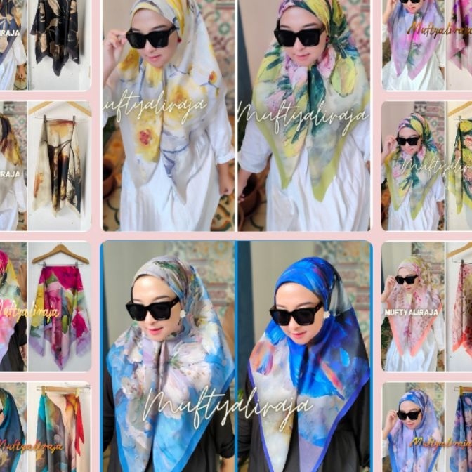 [H-C♪♪X> denay motif denay kw denay premium segiempat motif hijab segiempat polos/ berkualiitas.