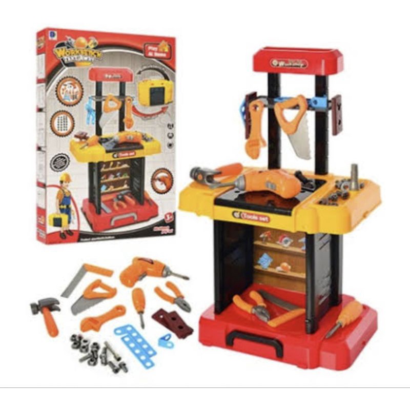 Mainan Tool Set Koper Workbench Takeaway