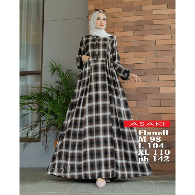 Gamis flanel import asaki best seller