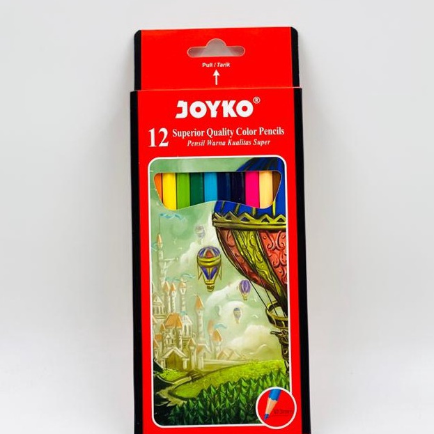 

(☎ J➤HV] Pensil Gambar Warna Color Pencil Joyko 12 Warna Color Panjang CP-100 CP 100/ aamanah.