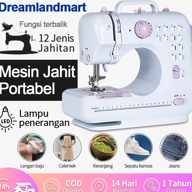 KC Mesin Jahit Mini Portabel +Lampu/Mesin Jahit Mini / Mesin Jahit Listrik Pakaian Jahit Tangan ⋆ ➾