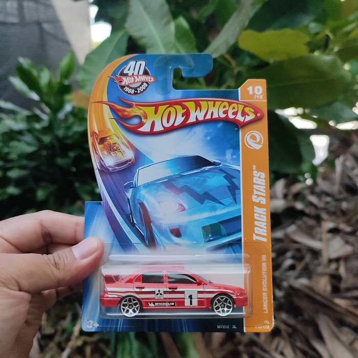 FLASH SALE HOT WHEELS MITSUBISHI LANCER EVOLUTION VII TRACK STARS JAPAN CARD RARE TERLARIS