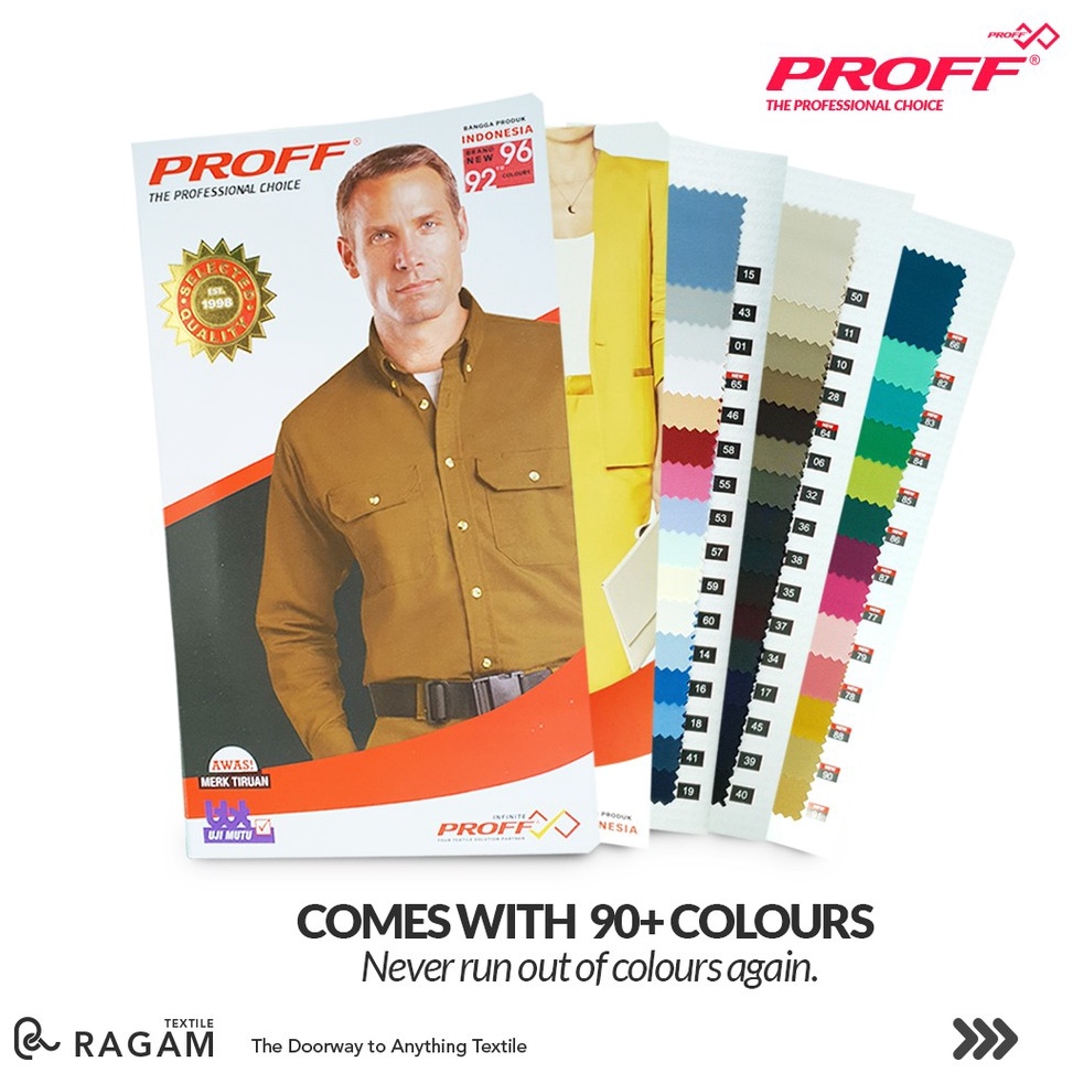 ￣ pb Kain Premium PROFF The Professional Choice 97 WARNA | By PROFF Infinite (Per 0.5yds) ✸