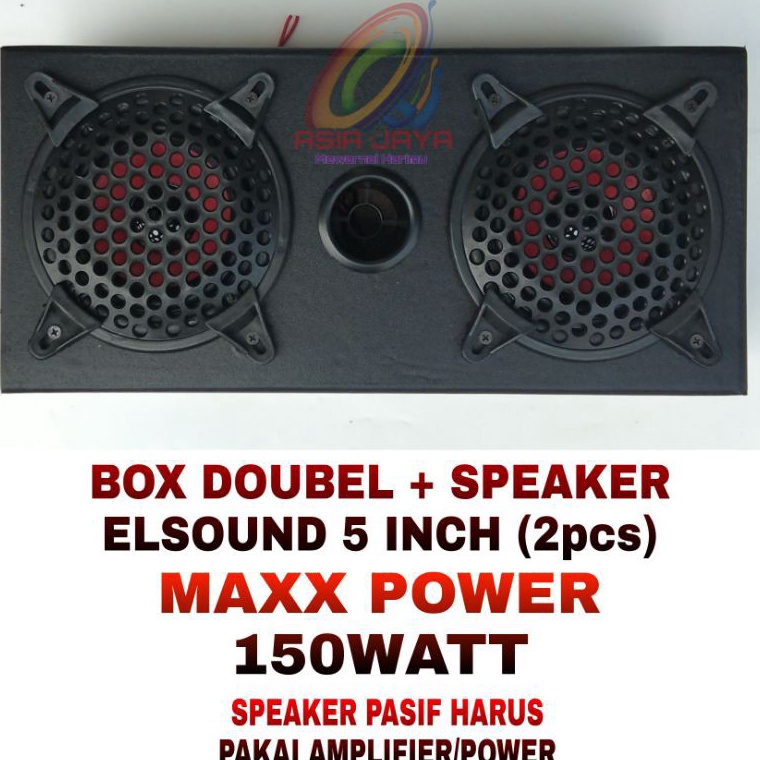 ｀ Ik Paket Combo Elsound 5 inch & Box 5 Double ✦