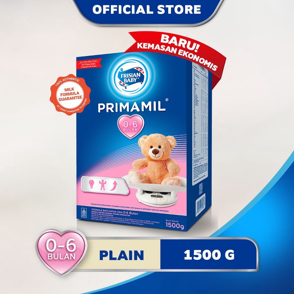 Sangat Nyaman..!! Frisian Baby Primamil 0-6 Bulan, Susu Formula Bayi 1500g