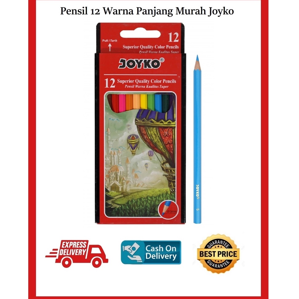 

Serba Murah PENSIL 12 WARNA JOYKO PANJANG MURAH CP-100 Harga pas