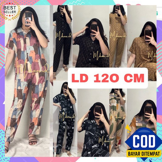Piyama Wanita Lengan Panjang Dewasa 2023 Pendek Korean Style Baju Tidur 3 In 1 Jumbo Murah Terbaru S