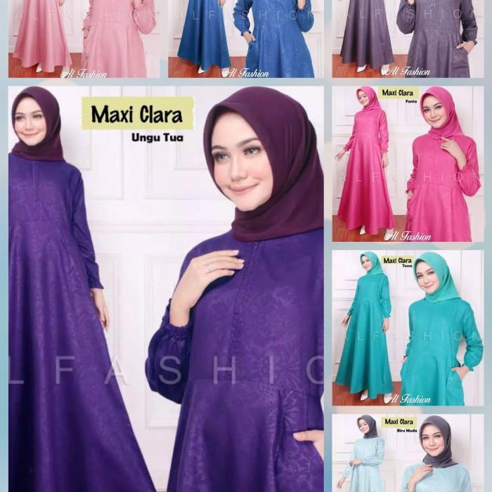 TERLARIS - GAMIS KATUN BUSUI POLOS EMBOSS L / XL JUMBO CLARA WARNA PINK FANTA