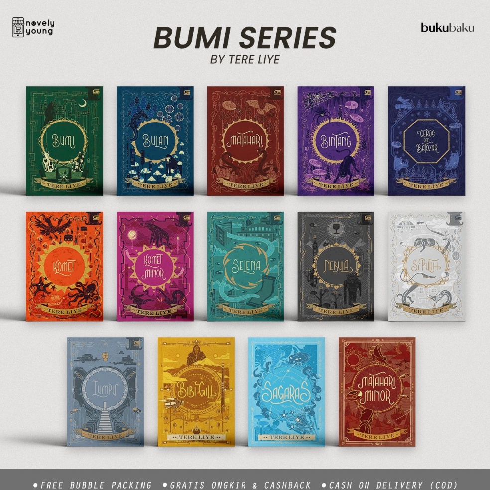 71 Novel Seri Bumi / Bumi Series - Tere  Liye - Sabak Grip - Gratis Biaya Packing t9t7o