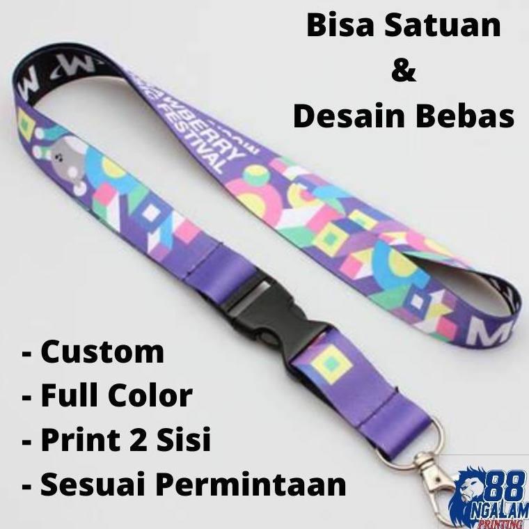 

zqct -98 Cetak Custom Lanyard ID CARD / Lanyard Custom Termurah Kalung ID Card Special