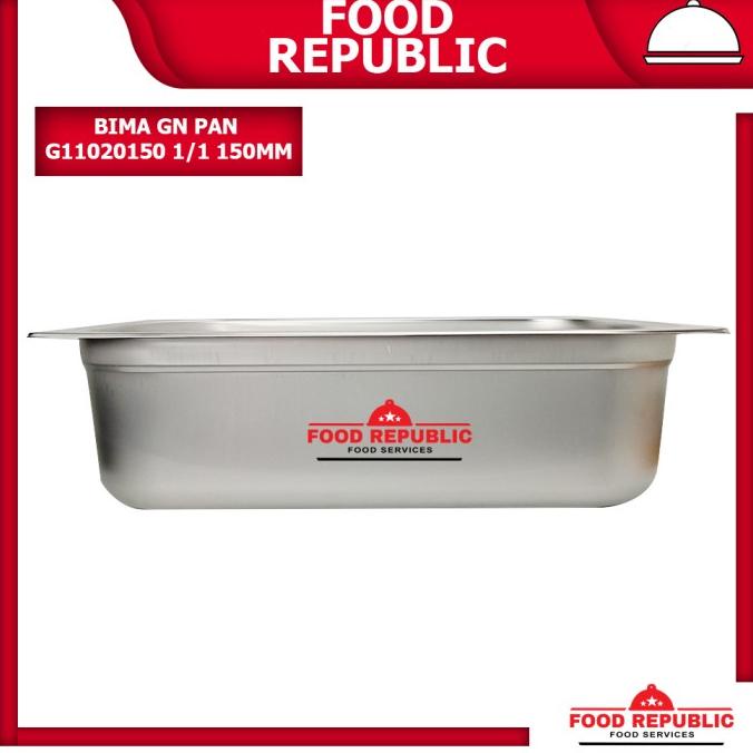 

jen BIMA GASTRONOM FOOD PAN UKURAN 1/1 150mm - WADAH PRASMANAN STAINLESS