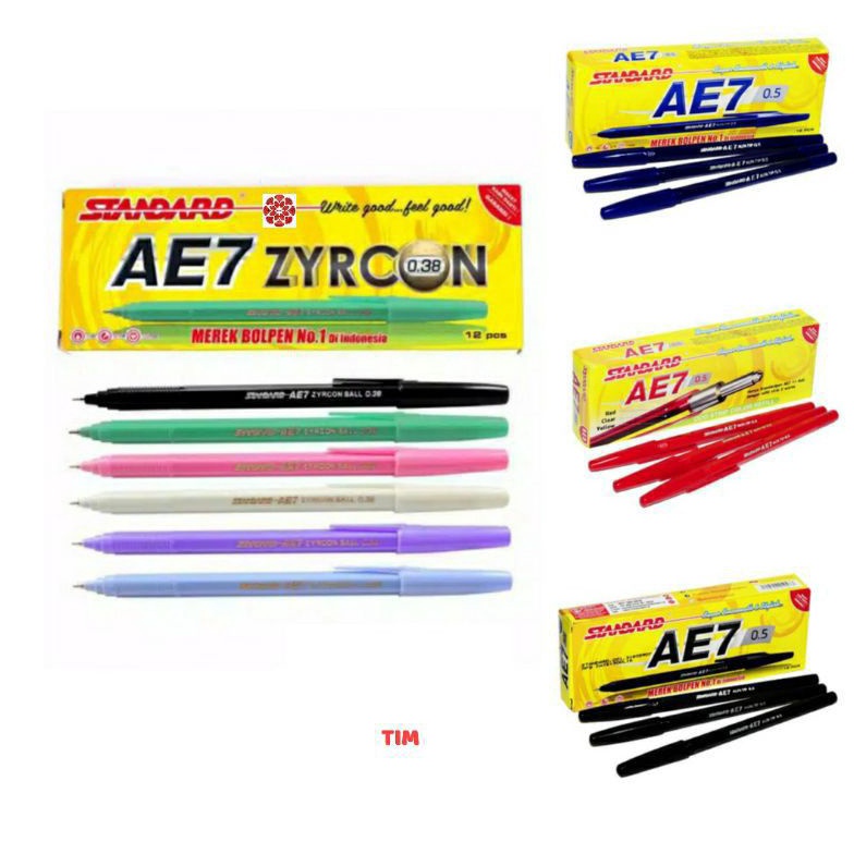 

Product Impor Pulpen Standard AE7 0.5mm ( 1pak/12pcs ) GP9