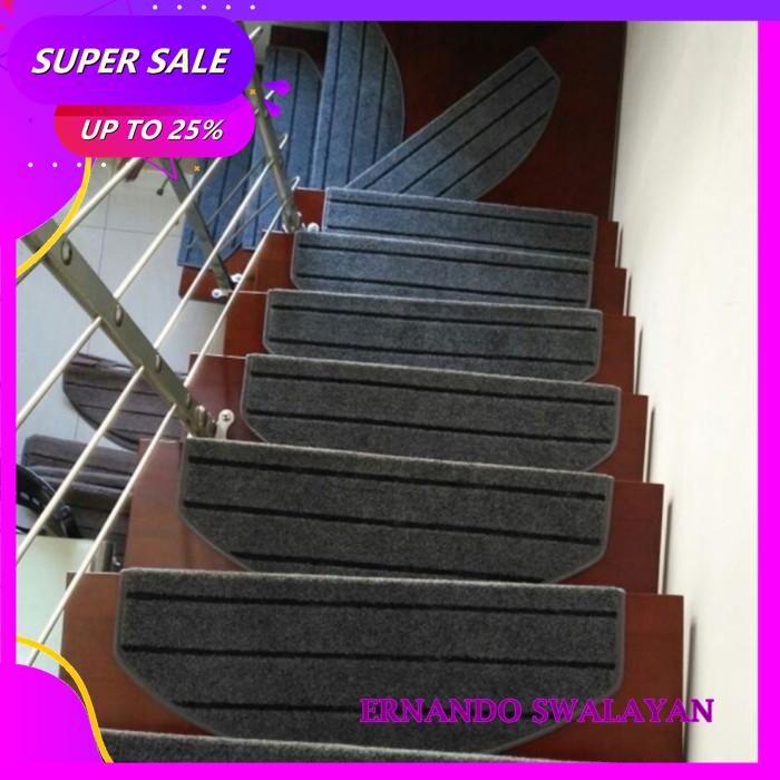 

14PCS ANTI SLIP STAIR CARPET / KARPET TANGGA ANTI LICIN OVAL 6524CM PRODUK TERBAIK !!