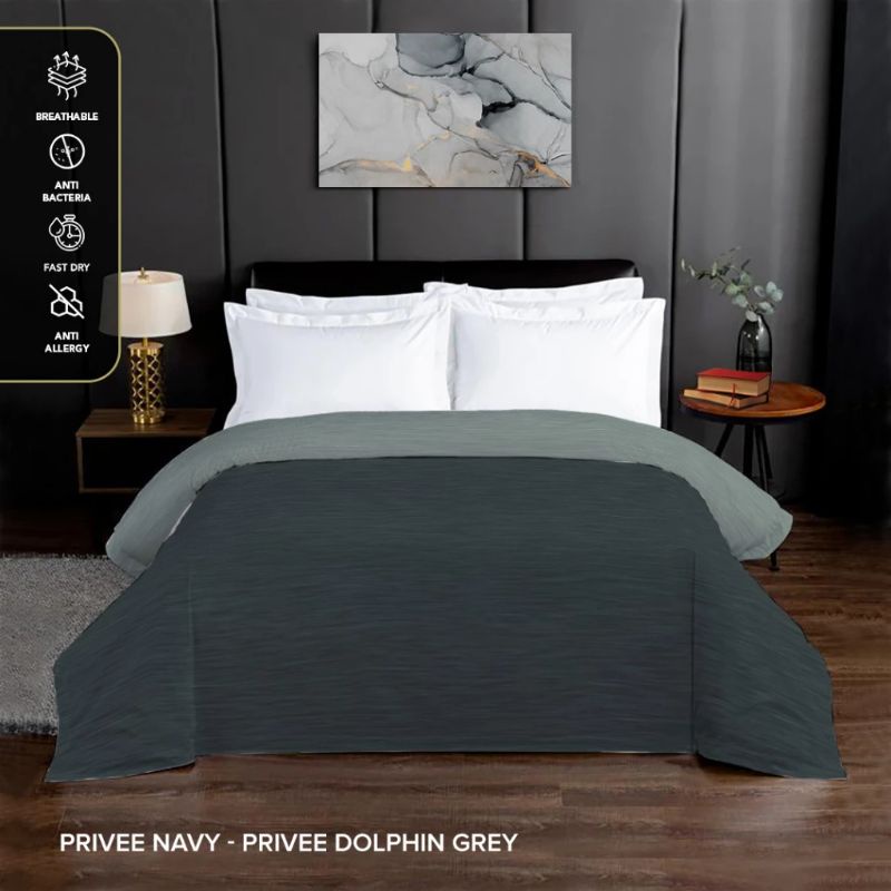 King Rabbit Reserve Bed Cover Double Motif Navy