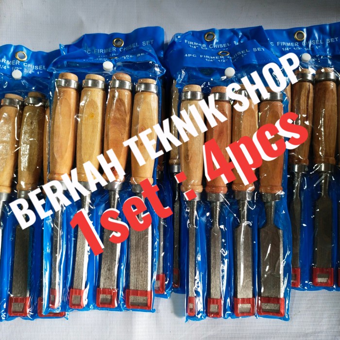 

Terlaris Pahat Kayu Set 4 Pcs Tatah Kayu Ukir Klem C Propil Sugu Amplas Palu