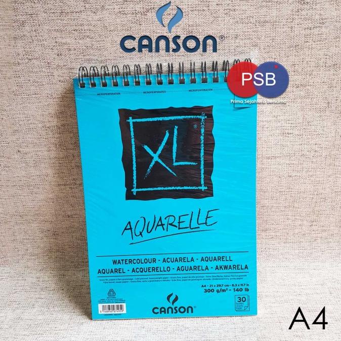 

CANSON XL Aquarelle A4 Watercolour Pad / Buku Cat Air / Buku Gambar