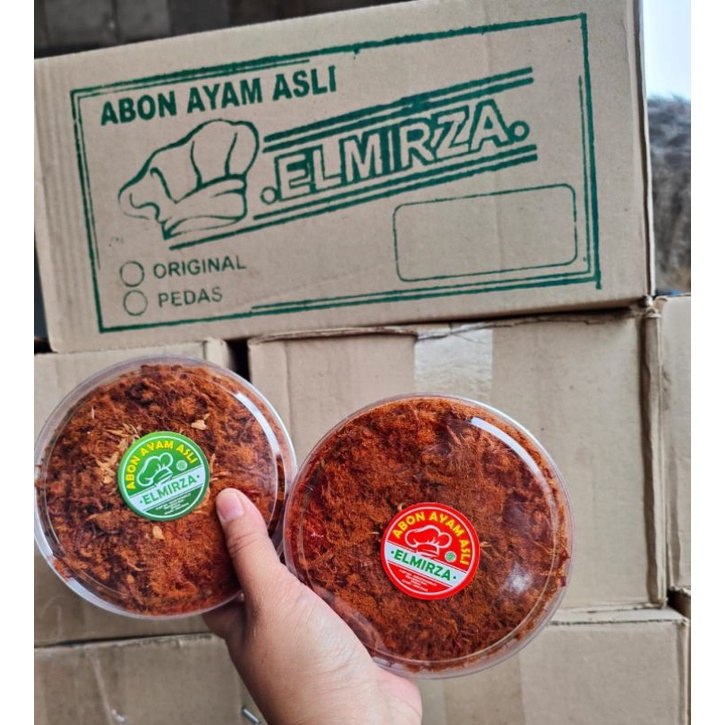 

Abon ayam asli elmirza pedas ori kemasan toples