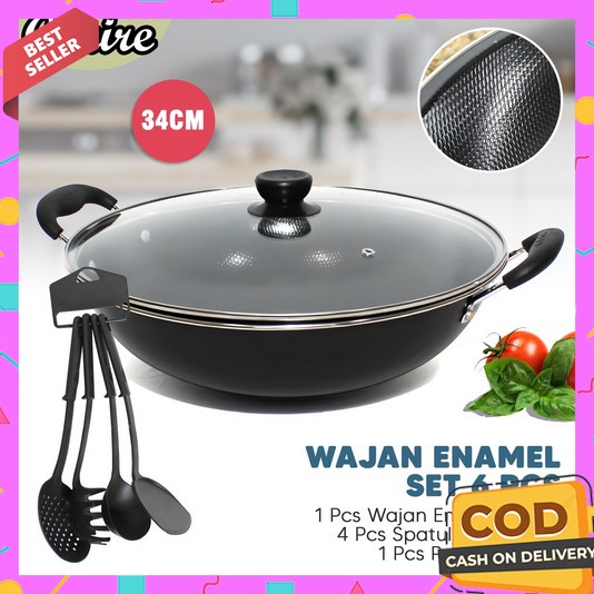 Panci Set Isi 5 Pcs Anti Lengket Promo 3 In 1 Stainless Tebal Murah Kuali 1Set Untuk Memasak Air Pua