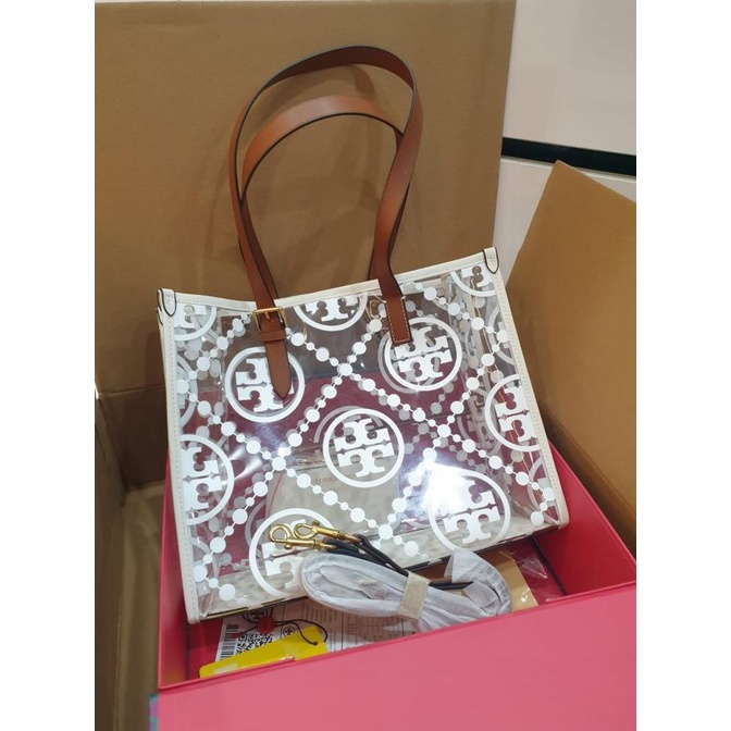 Tas Wanita Import Tote Shoulder Bag Transparan Monogram Selnianada