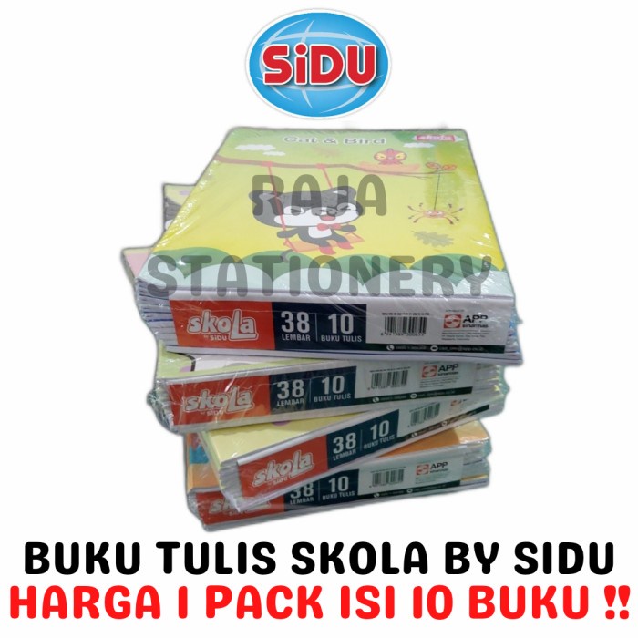 

Buku Tulis 38 Lembar Garis Skola By Sidu Notebook Sinar Dunia [10Pcs]