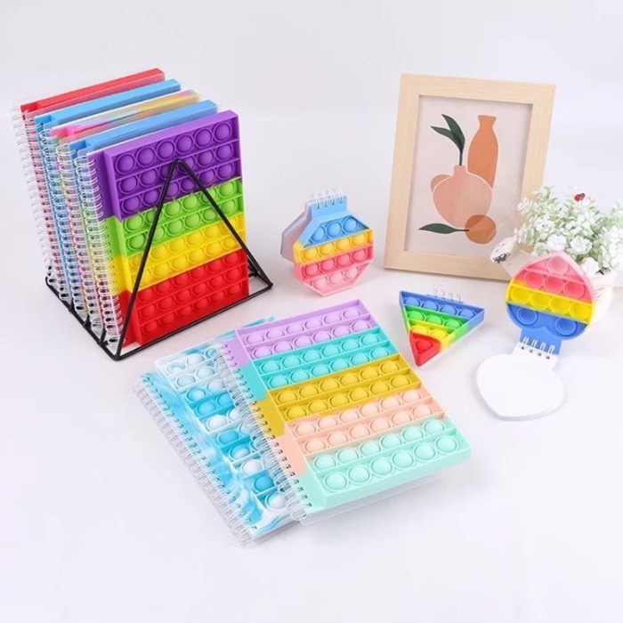 

Notebook Pop It / Buku Tulis Dengan Mainan Pop It