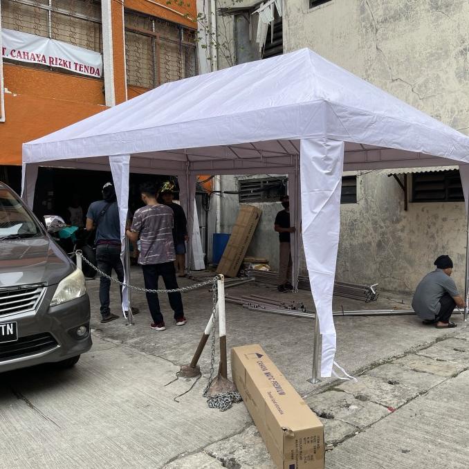 TENDA FIRAMID/CAFE UK 3x6 rangka double bahan korea super kokoh