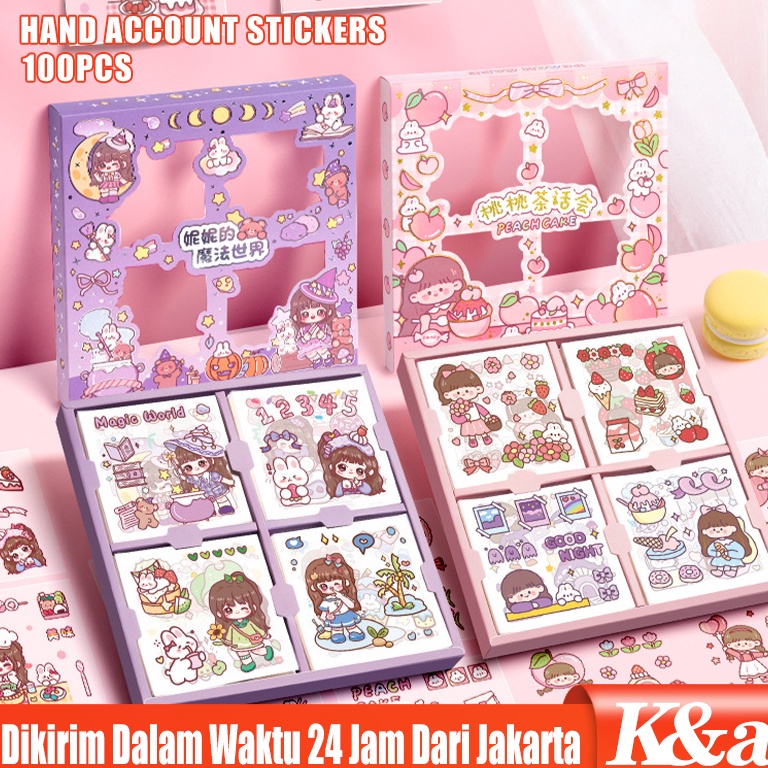 

➤ 100 Lembar NINI-Motif Kartun Korea Lucu Anti Air /Dekorasi Handbook Scrapbook DIY/Stiker kartun tahan air PET 95