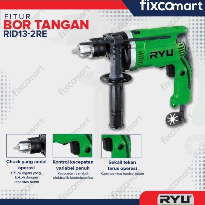Ryu Impact Drill Rid 13-2 Re - Ryu Mesin Bor Beton - Mesin Bor Impact