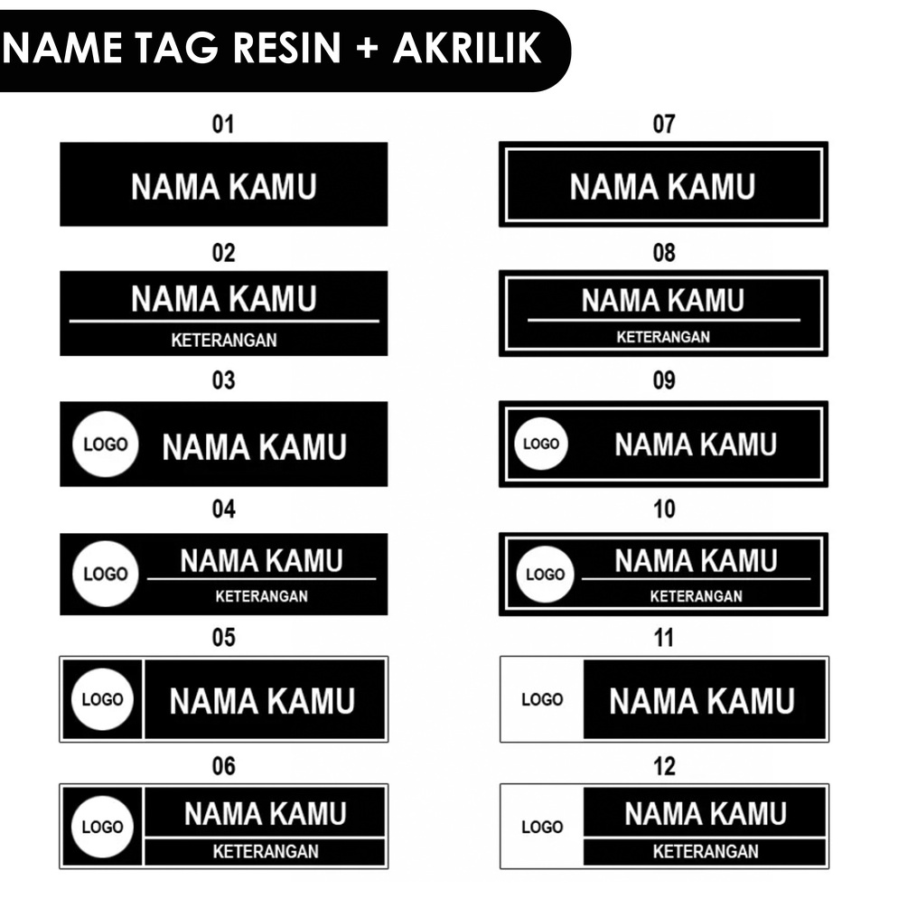 

Best ProdukーName Tag /Nama Dada/Papan Nama-Custom Satuan-Proses Cepat - Akrilik Kotak, Penjepit Peniti
