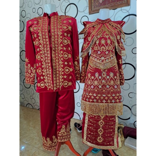 baju pengantin minang modern full payet jepang
