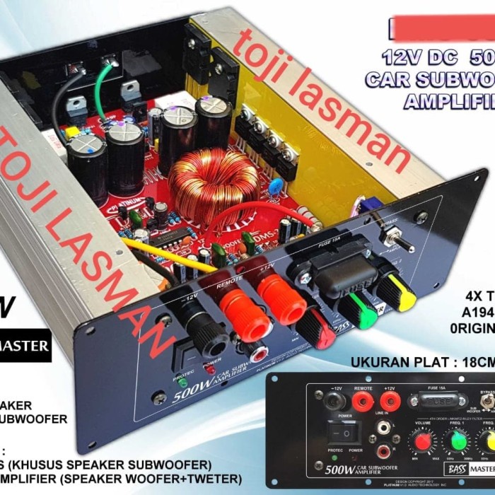 power ampli amplifier mobil motor 12v 12 volt aki monoblock mono block