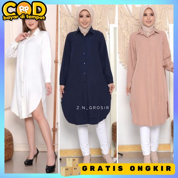 Bj Atasan Wanits Long Tunic Model Terbaru 2023 Baju Tunik Wanita Dewasa Tubik Bahan Tebal Premium Dr