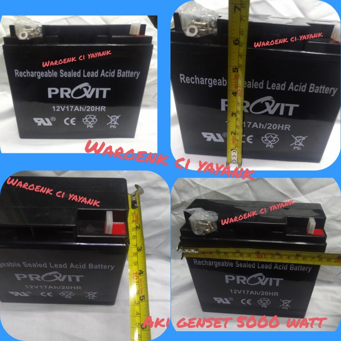 aki genset battery aki kering 17 ah