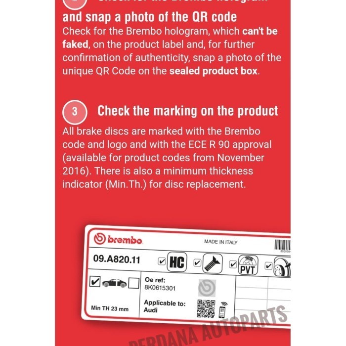 BREMBO Front Disc Brake Honda Brio Original BREMBO 09528575 star nice