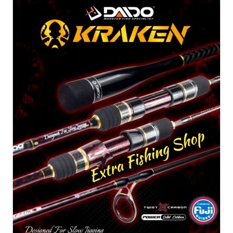 Model terkini Joran Daido Kraken Light Jig 1.80m || Ready Spin dan OverHead v Special Edition Ready.