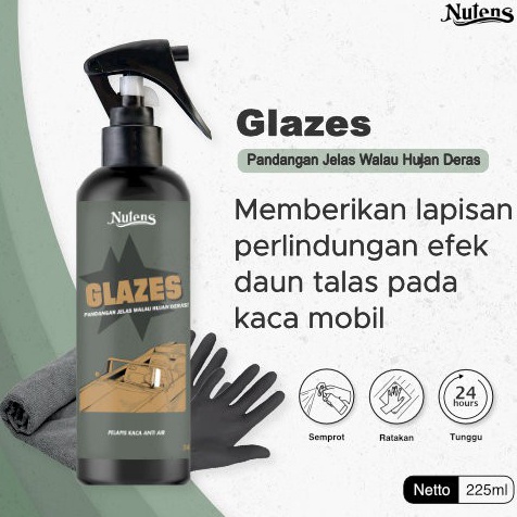 HARGA BERSAHABAT Nutens Glazes - Pelapis Kaca Anti Air Efek Daun Talas Water Repellent