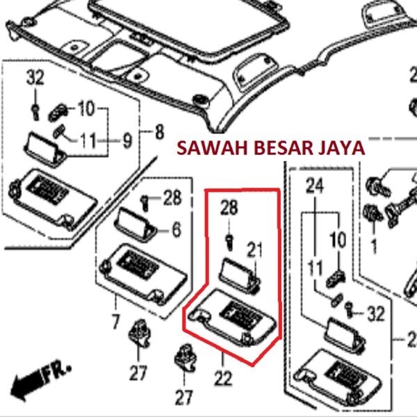 Sun Visor SunVisor Penahan Tahanan Sinar Matahari Honda Accord CP2 - K STAR