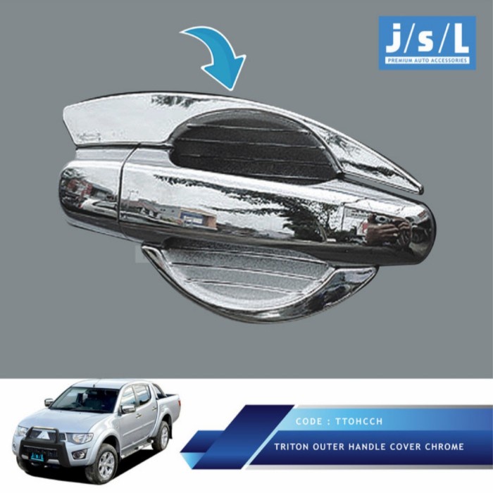 Mitsubishi Triton Outer Handle Cover Chrome / Aksesoris Triton star