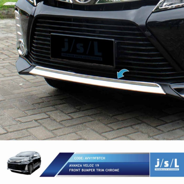 JSL List Bumper Depan Avanza Veloz 2019 / Front Bumper Trim Chrome star