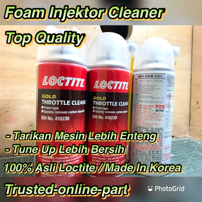 Pembersih ruang bakar Loctite injeksi cleaner 250ml Gold best buy