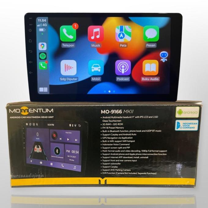 momentum mo 9166 Headunit android 9 inch