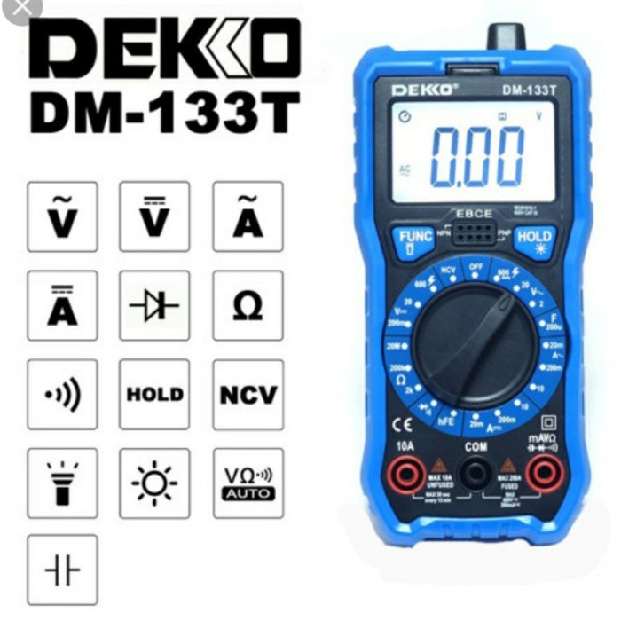 FREE ONGKIR DEKKO DM-136A DIGITAL MULTITESTER MULTIMETER AVOMETER DM136A FREE ONGKIR