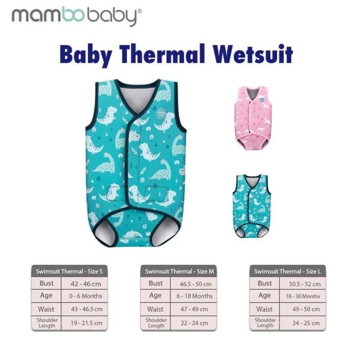 Mambobaby Swimsuit Baby Thermal Baju Renang Anak Bayi
