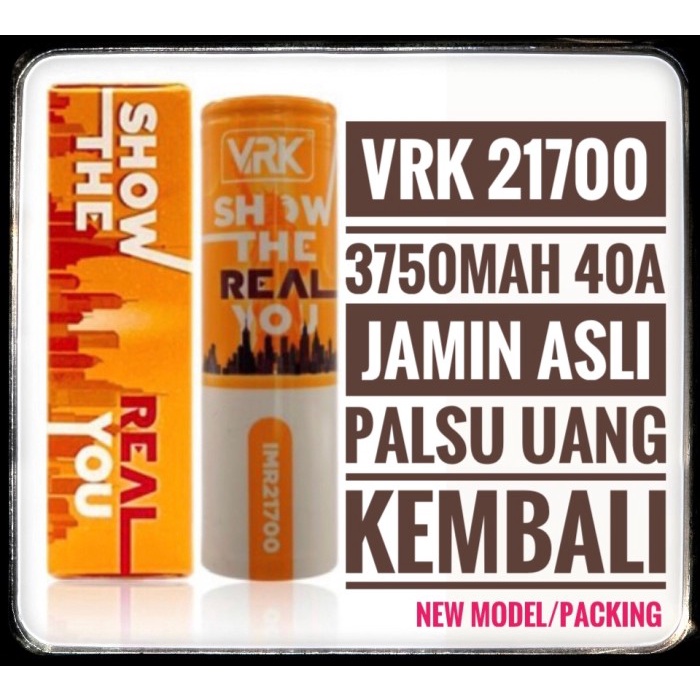 BATERAI BATTERY VRK 21700 - 3750mAh 25A AUTHENTIC